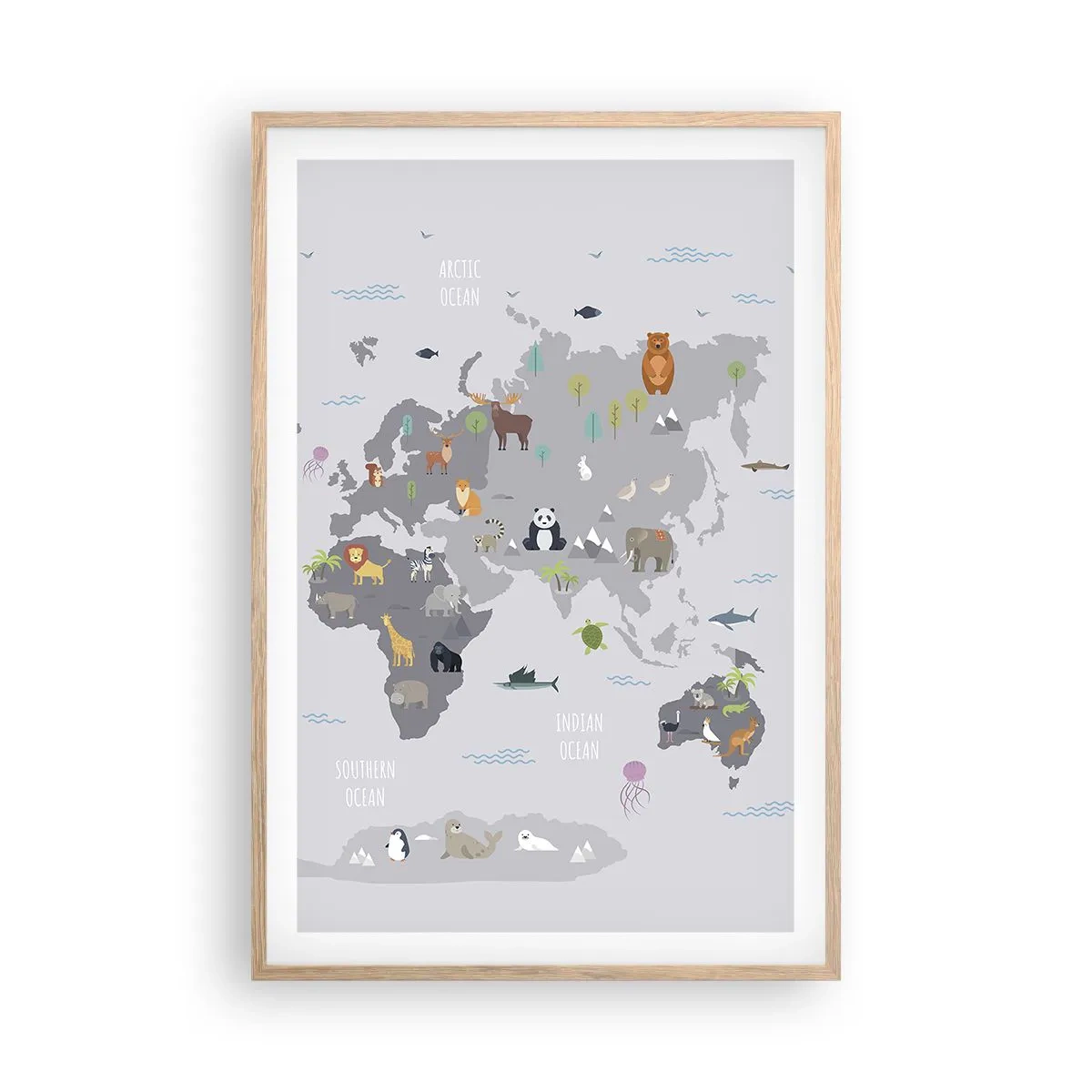 Plakat w ramie jasny dąb - Powiedz mi, skąd jesteś… - 61x91 cm