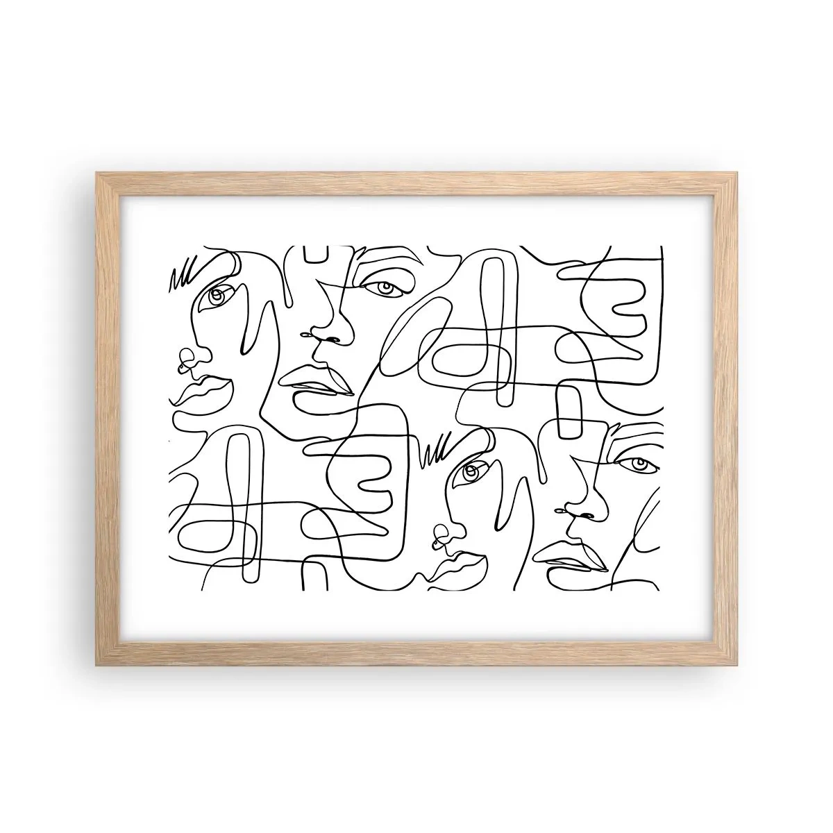 Plakat w ramie jasny dąb - W splątanych emocjach - 40x30 cm