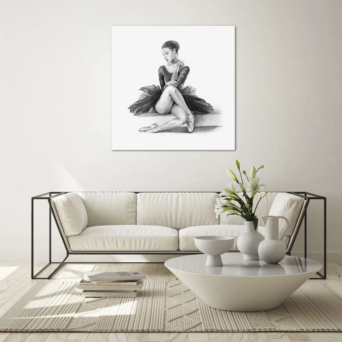 Obraz na szkle - Zaczarowana tańcem - 30x30 cm