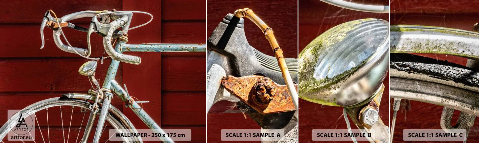 Fototapeta Próbka Samoprzylepna Deluxe Sticker - Stworzony do zwycięstw - Rower, Retro, Kolarstwo - 100x30 cm