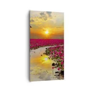 Obraz na płótnie - Tajemne życie jeziora - 65x120 cm