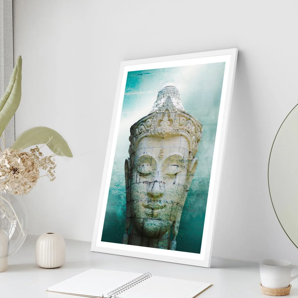 Plakat w białej ramie - Poszukując światła - 50x70 cm