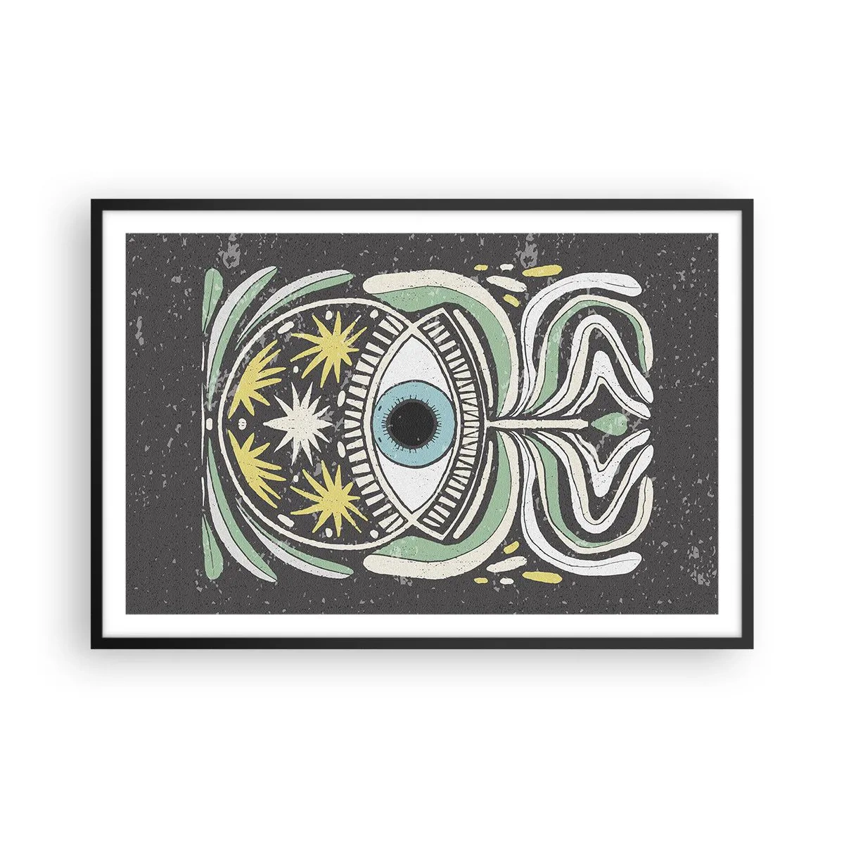 Plakat w czarnej ramie - Plemienne rytuały - 91x61 cm