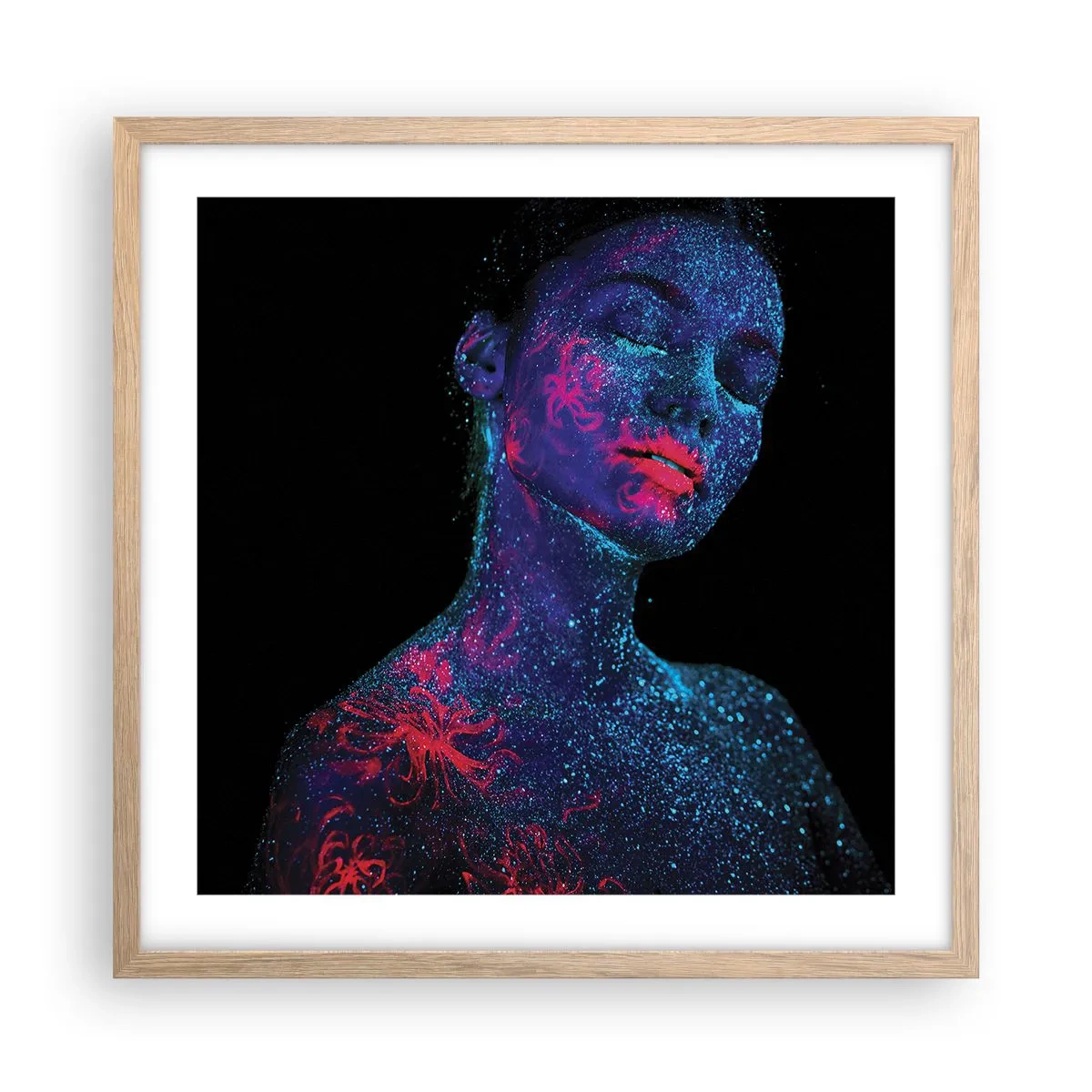 Plakat w ramie jasny dąb - W gwiezdnym pyle - 50x50 cm