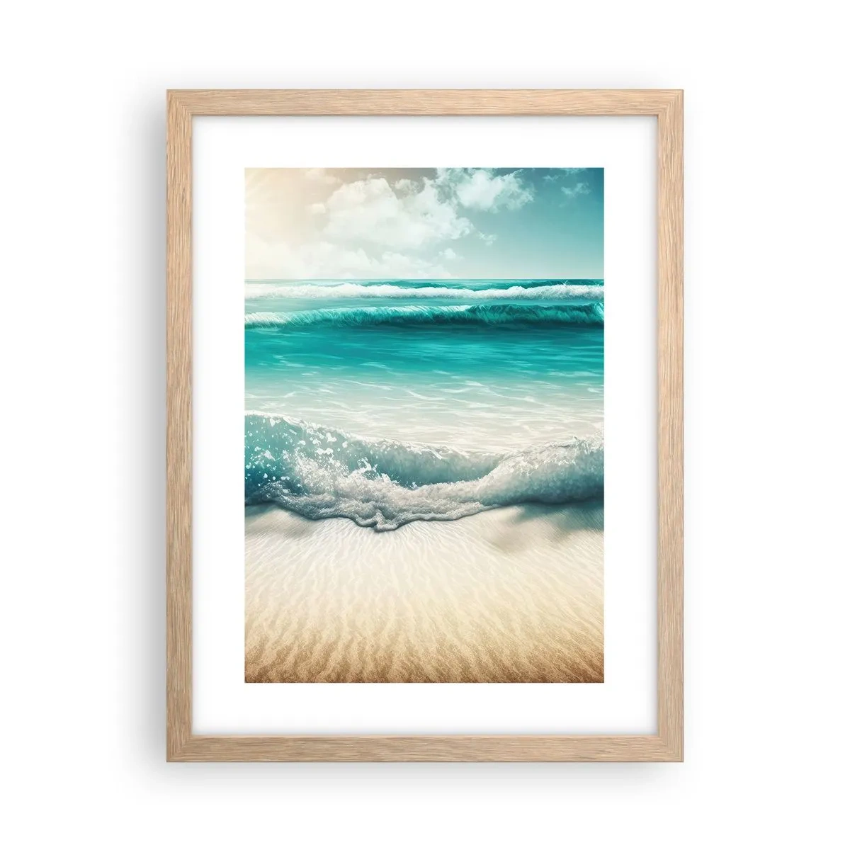 Plakat w ramie jasny dąb - Spokój oceanu - 30x40 cm