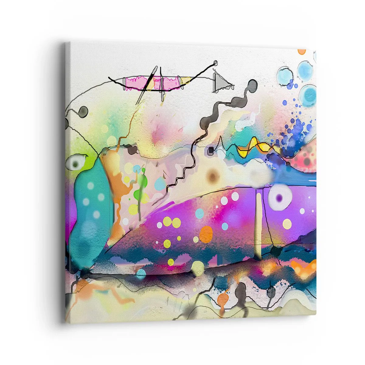 Obraz na płótnie - Brak słów! - 40x40 cm