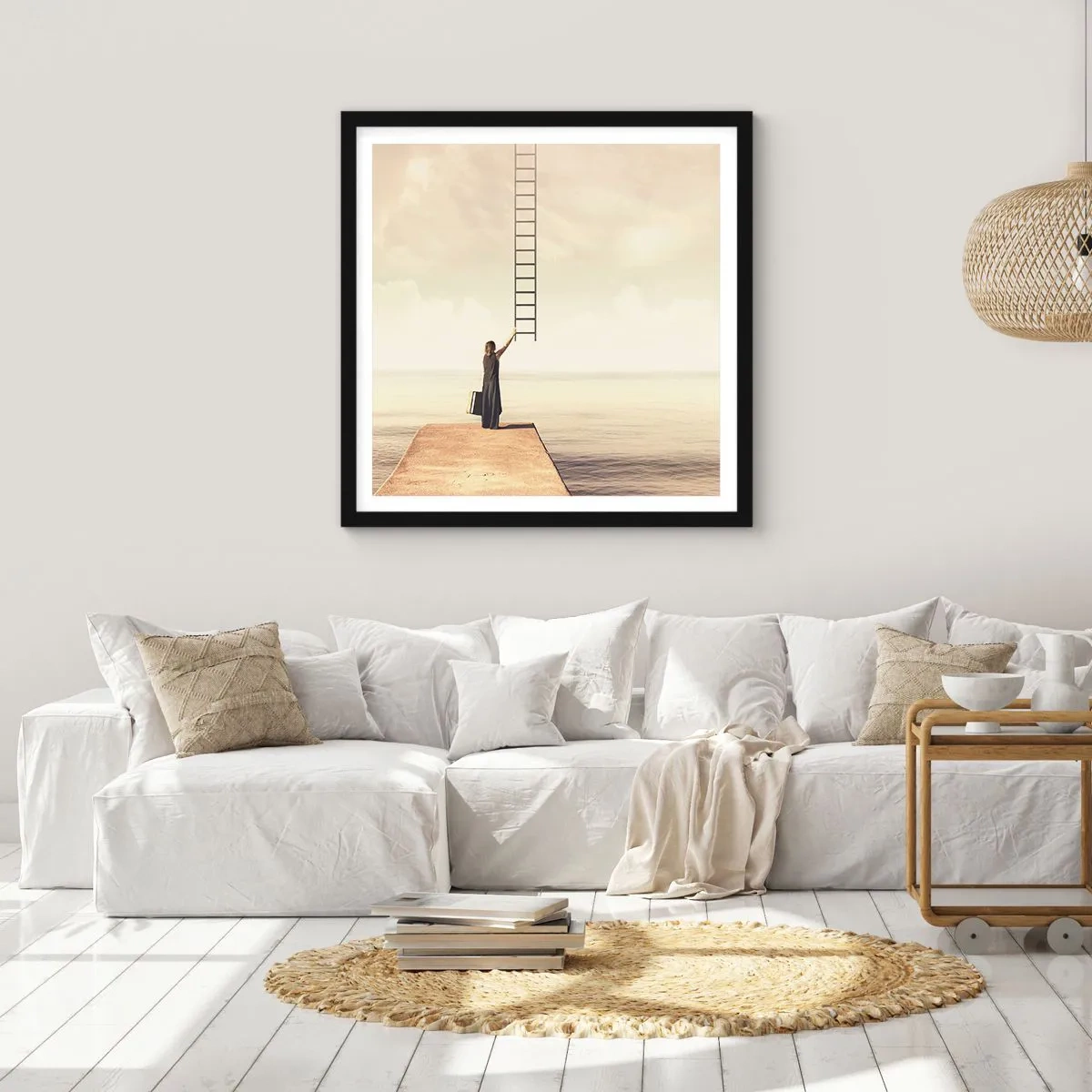 Plakat w czarnej ramie - Magiczna podróż - 50x50 cm