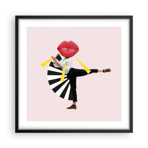 Plakat w czarnej ramie - Surrealistyczny pop-art - 50x50 cm