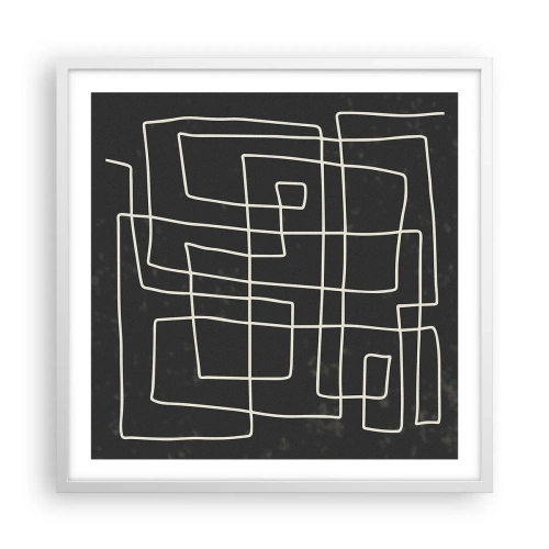 Plakat w białej ramie - Nie taki prosty - 60x60 cm