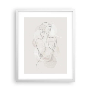 Plakat w białej ramie - Jak czuły instrument - 40x50 cm