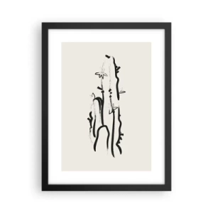 Plakat w czarnej ramie - Kwitnące zioło - 30x40 cm