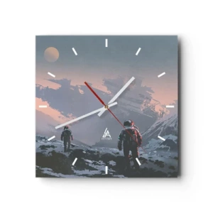 Zegar ścienny - Pod nieznaną gwiazdą - 40x40 cm