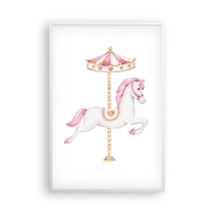 Plakat w białej ramie - Ruszył z kopyta - 61x91 cm