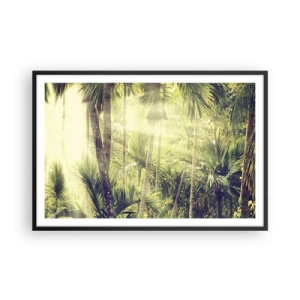 Plakat w czarnej ramie - W zielonym żarze - 91x61 cm