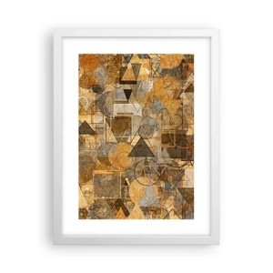 Plakat w białej ramie - Świat ujęty w formę - 30x40 cm