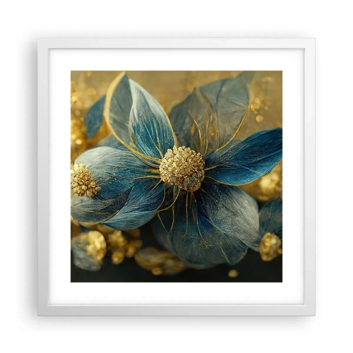 Plakat w białej ramie - Zakwitnąć złotem - 40x40 cm