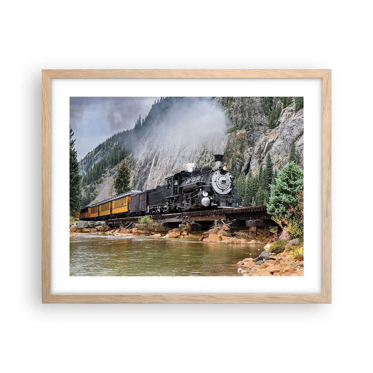 Plakat w ramie jasny dąb - A dokąd to? Dokąd? - 50x40 cm