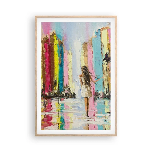 Plakat w ramie jasny dąb - Idż za mną - 61x91 cm