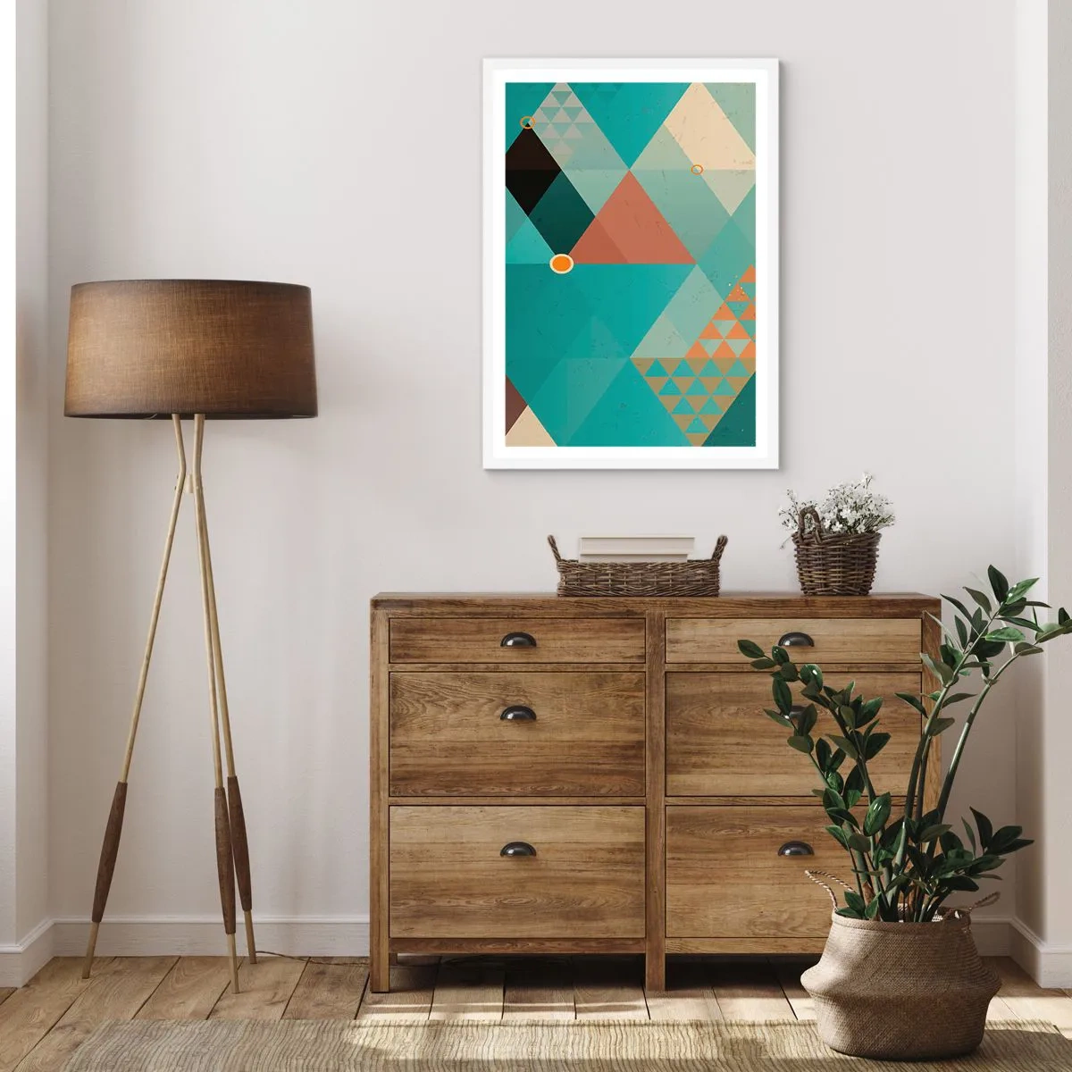 Plakat w białej ramie - Jedność wielości, wielość jedności - 30x40 cm