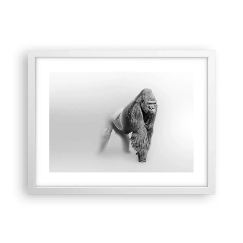 Plakat w białej ramie - Pewny swej siły - 40x30 cm