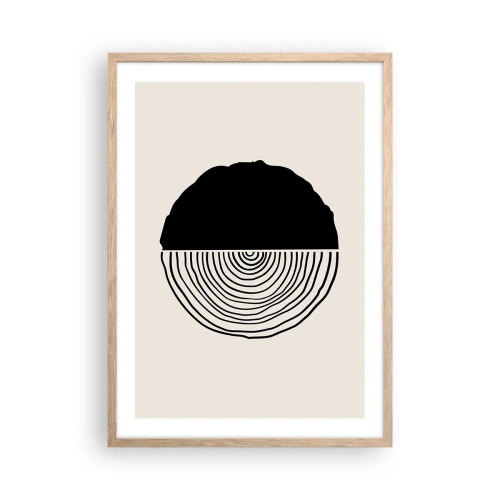 Plakat w ramie jasny dąb - Pół na pół - 50x70 cm
