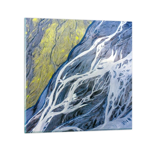 Obraz na szkle - Naskalne malowidła natury - 50x50 cm