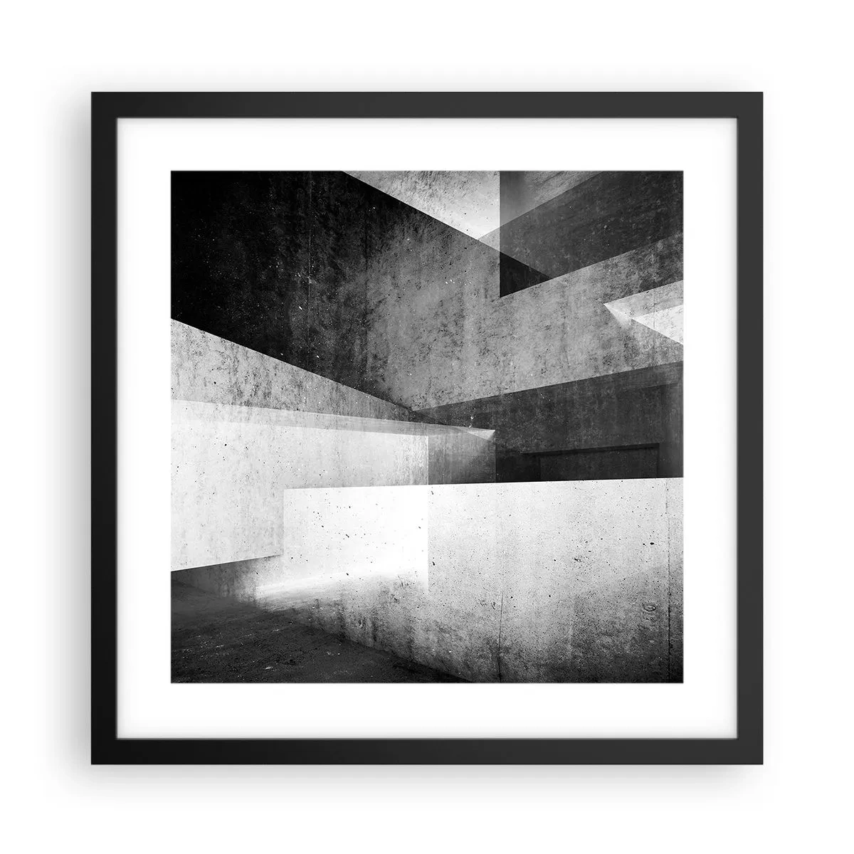 Plakat w czarnej ramie - Struktura przestrzeni - 40x40 cm