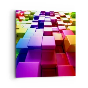 Obraz na płótnie - Op-artowe wespół w zespół - 70x70 cm