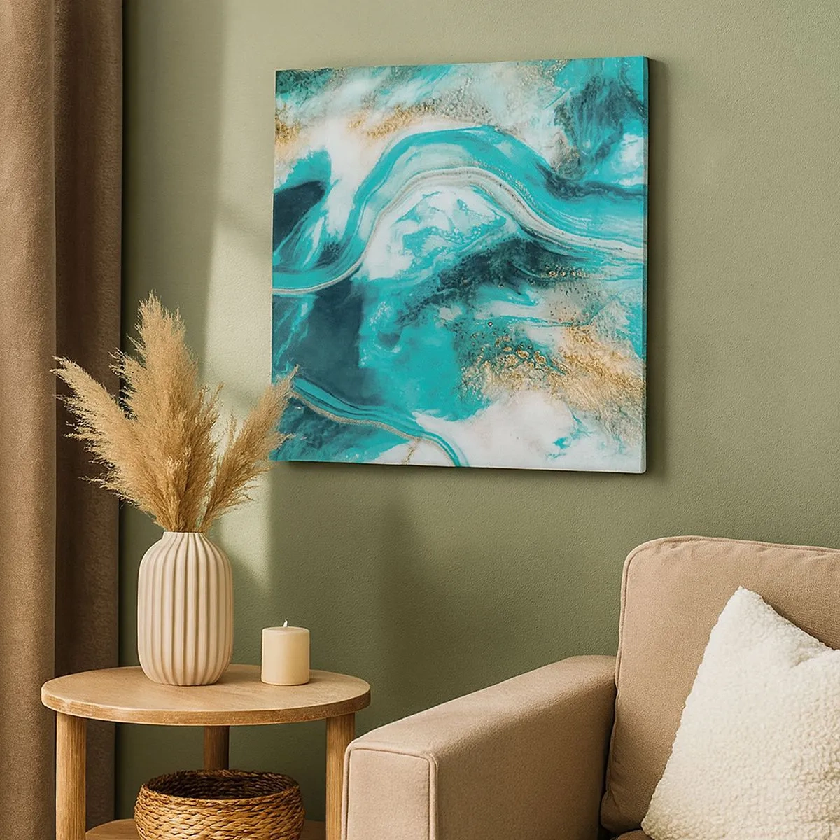 Obraz na płótnie - Rzeka złota - 30x30 cm