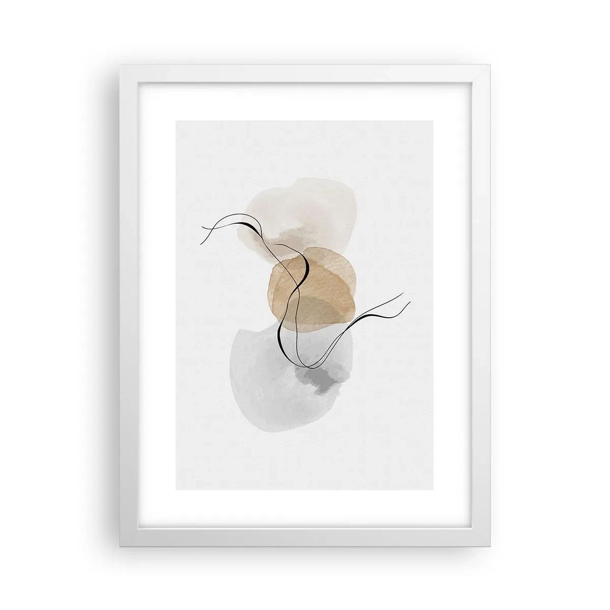 Plakat w białej ramie - Powietrzne paciorki - 30x40 cm