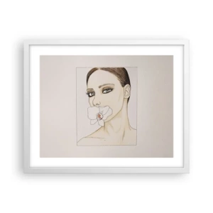 Plakat w białej ramie - Symbol elegancji i piękna - 50x40 cm
