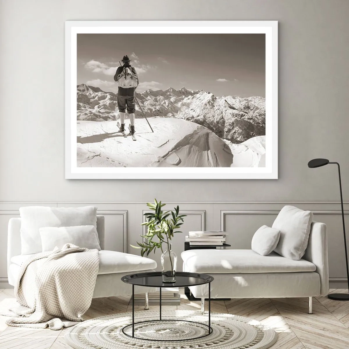 Plakat w białej ramie - A góry te same - 70x50 cm