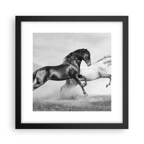 Plakat w czarnej ramie - Anioły i demony - 30x30 cm