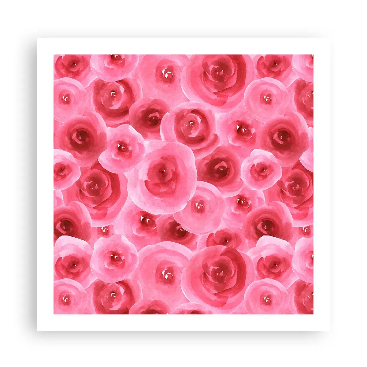 Plakat - Róże na dole i na górze - 60x60 cm