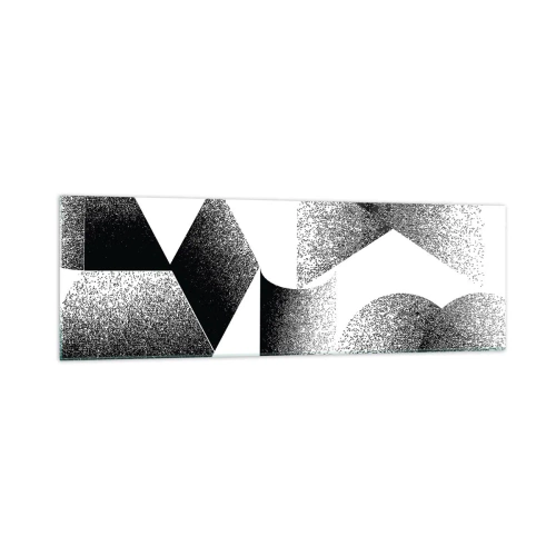 Obraz na szkle - Geometria złożona z kątów i owalnych kształtów - 160x50cm - Kąty i owale - Nowoczesna dekoracja ścienna do salonu i sypialni ARTTOR