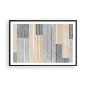 Plakat w czarnej ramie - Kompozycja: trzymać pion - 91x61 cm