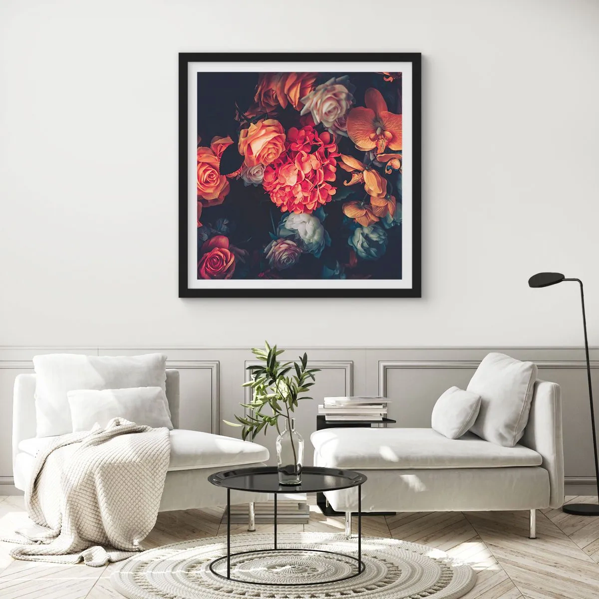 Plakat w czarnej ramie - Jak u holenderskich mistrzów - 30x30 cm