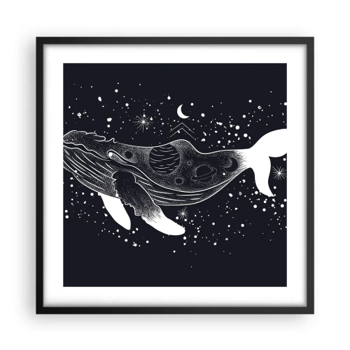 Plakat w czarnej ramie - W oceanie wszechświata - 50x50 cm
