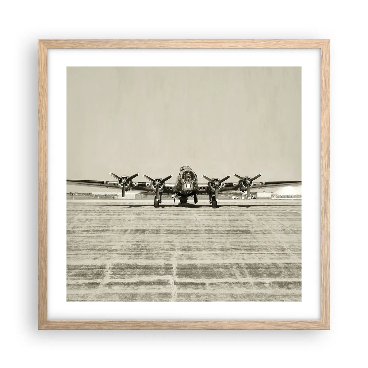 Plakat w ramie jasny dąb - Jak zawsze gotowy - 50x50 cm