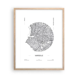 Plakat w ramie jasny dąb - Anatomia Marsylii - 40x50 cm