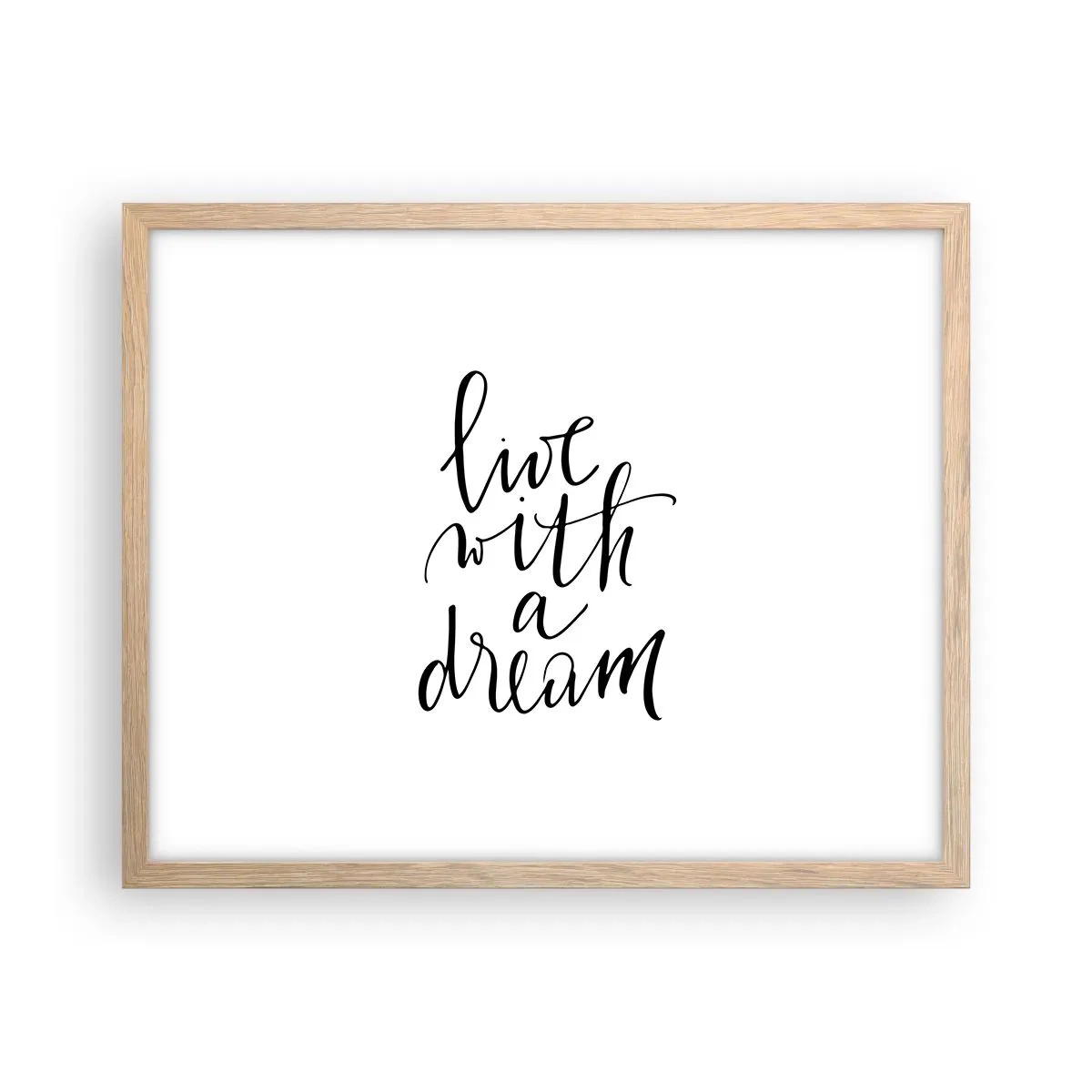 Plakat w ramie jasny dąb - Of course - 50x40 cm