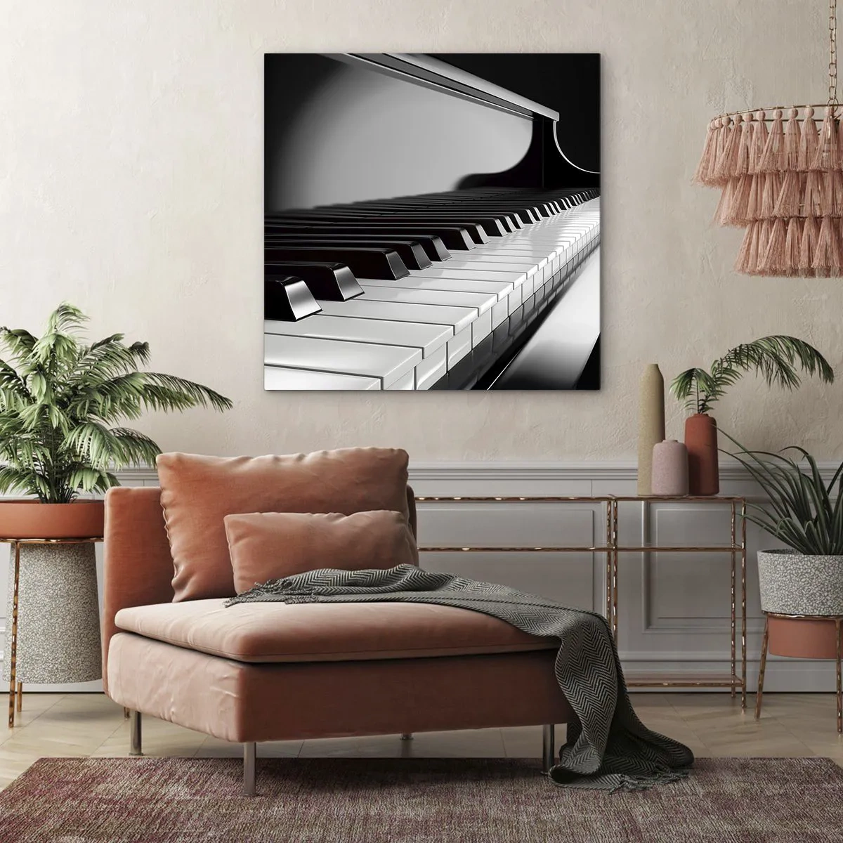 Obraz na płótnie - Harmonia kształtów i barw - 40x40 cm