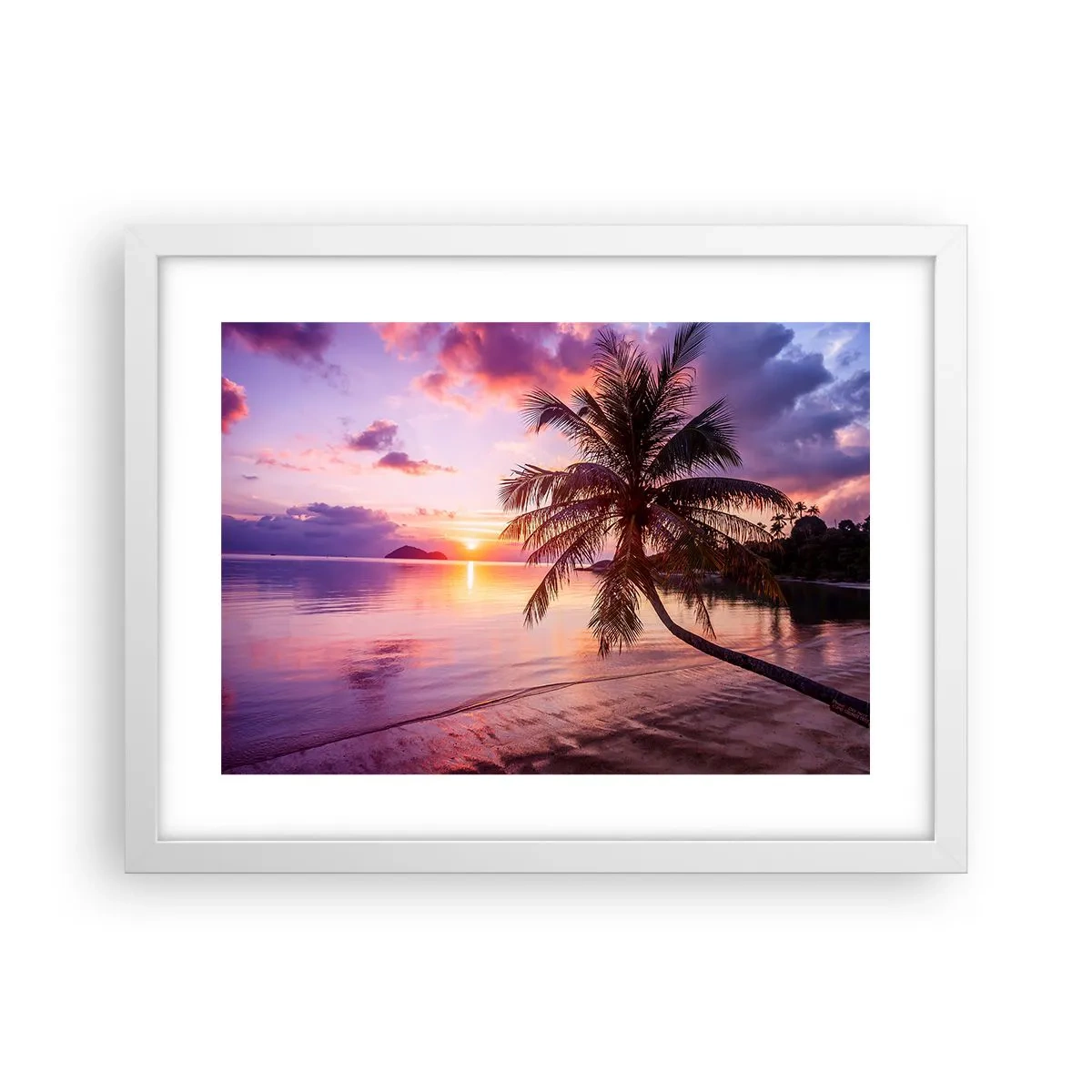 Plakat w białej ramie - Błogość aż po horyzont - 40x30 cm