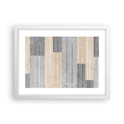 Plakat w białej ramie - Kompozycja: trzymać pion - 40x30 cm