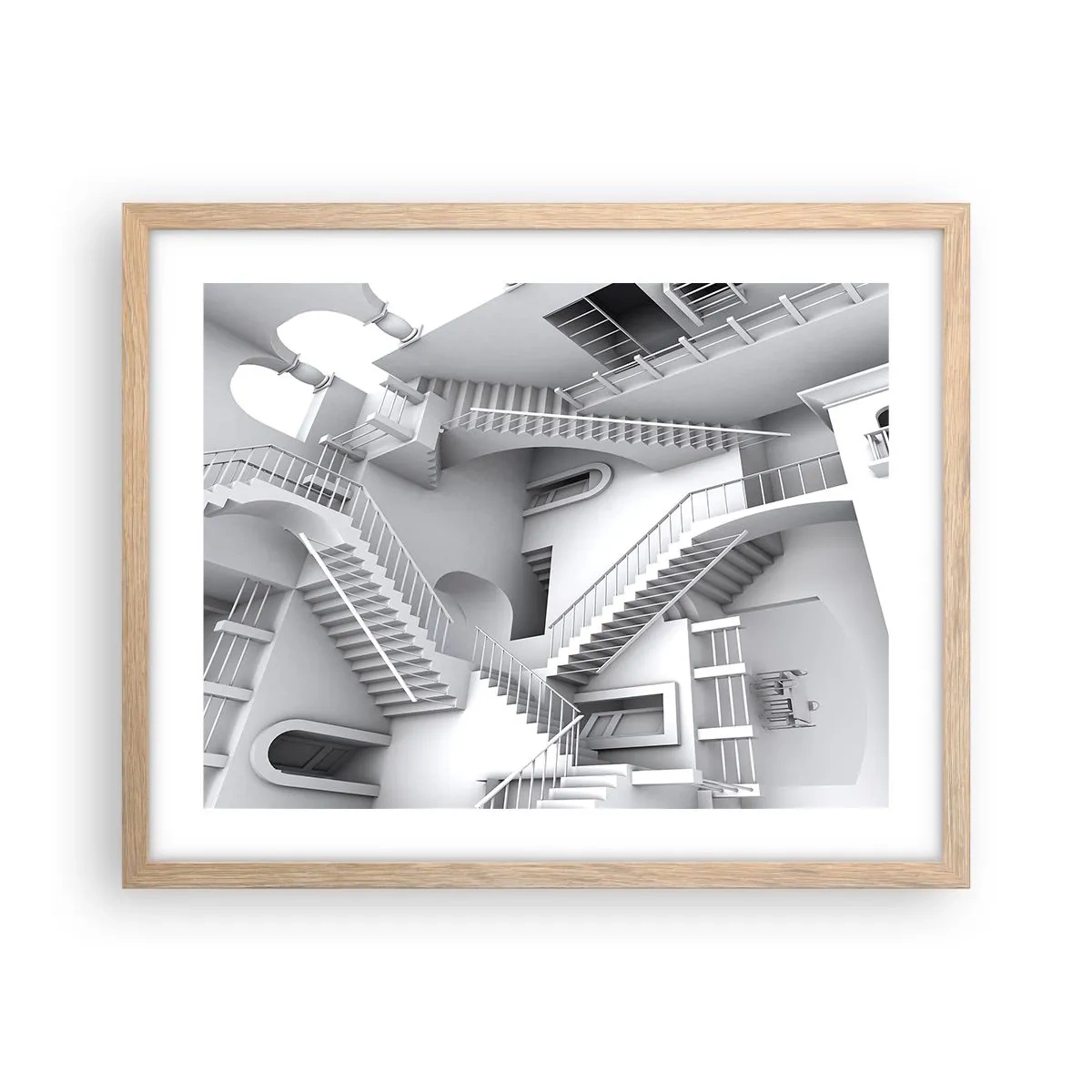 Plakat w ramie jasny dąb - Paradoksy przestrzeni - 50x40 cm
