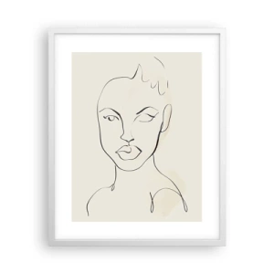 Plakat w białej ramie - Zarys zmysłowości - 40x50 cm