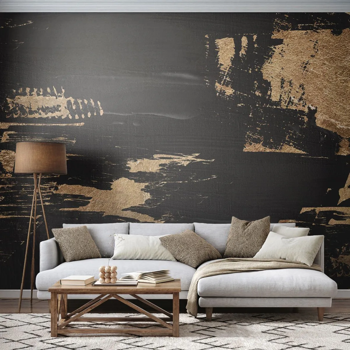 Fototapeta Premium Sand - Ślad dotyku - Abstrakcja, Sztuka, Art Deco - 100x70 cm