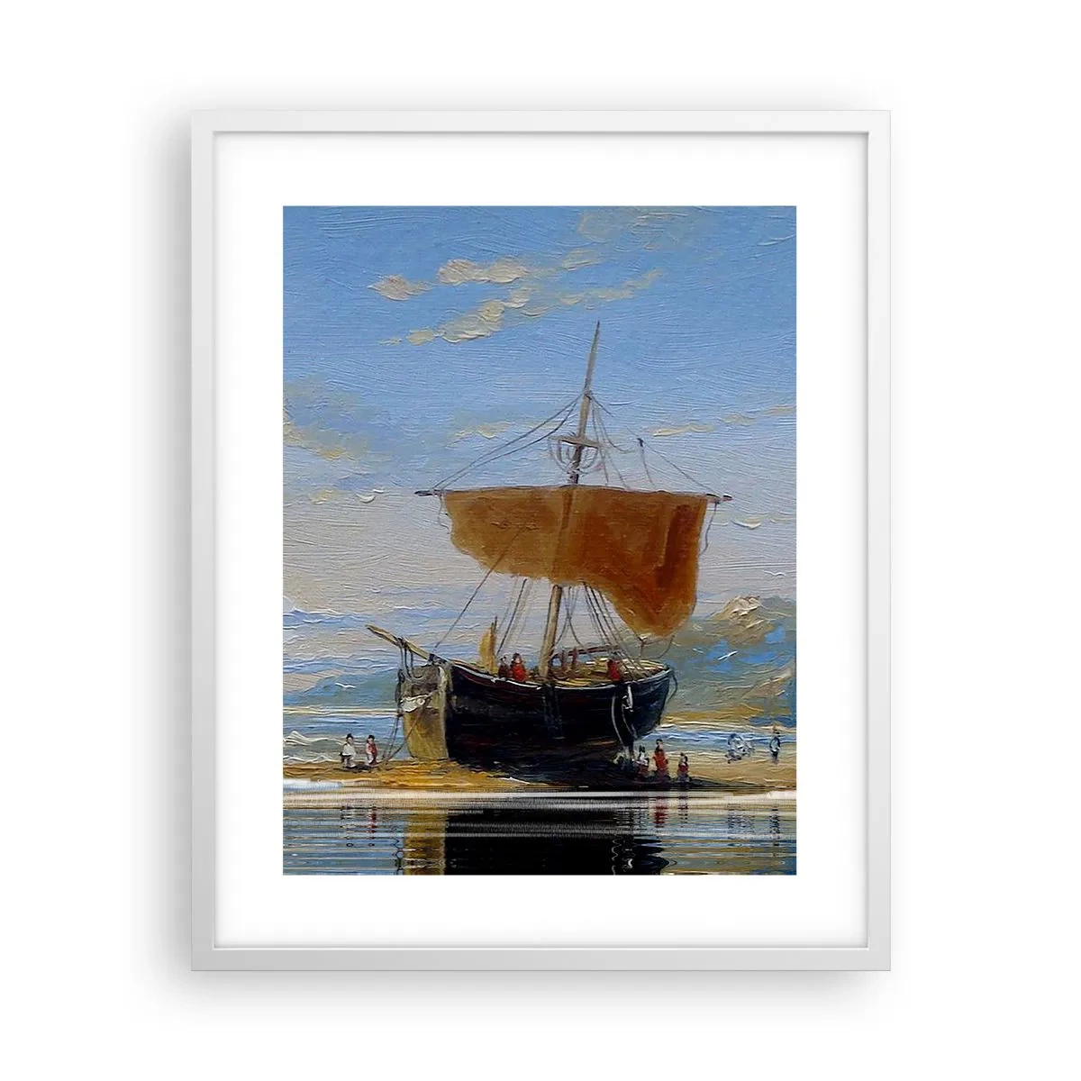 Plakat w białej ramie - Woda, ziemia, powietrze - 40x50 cm