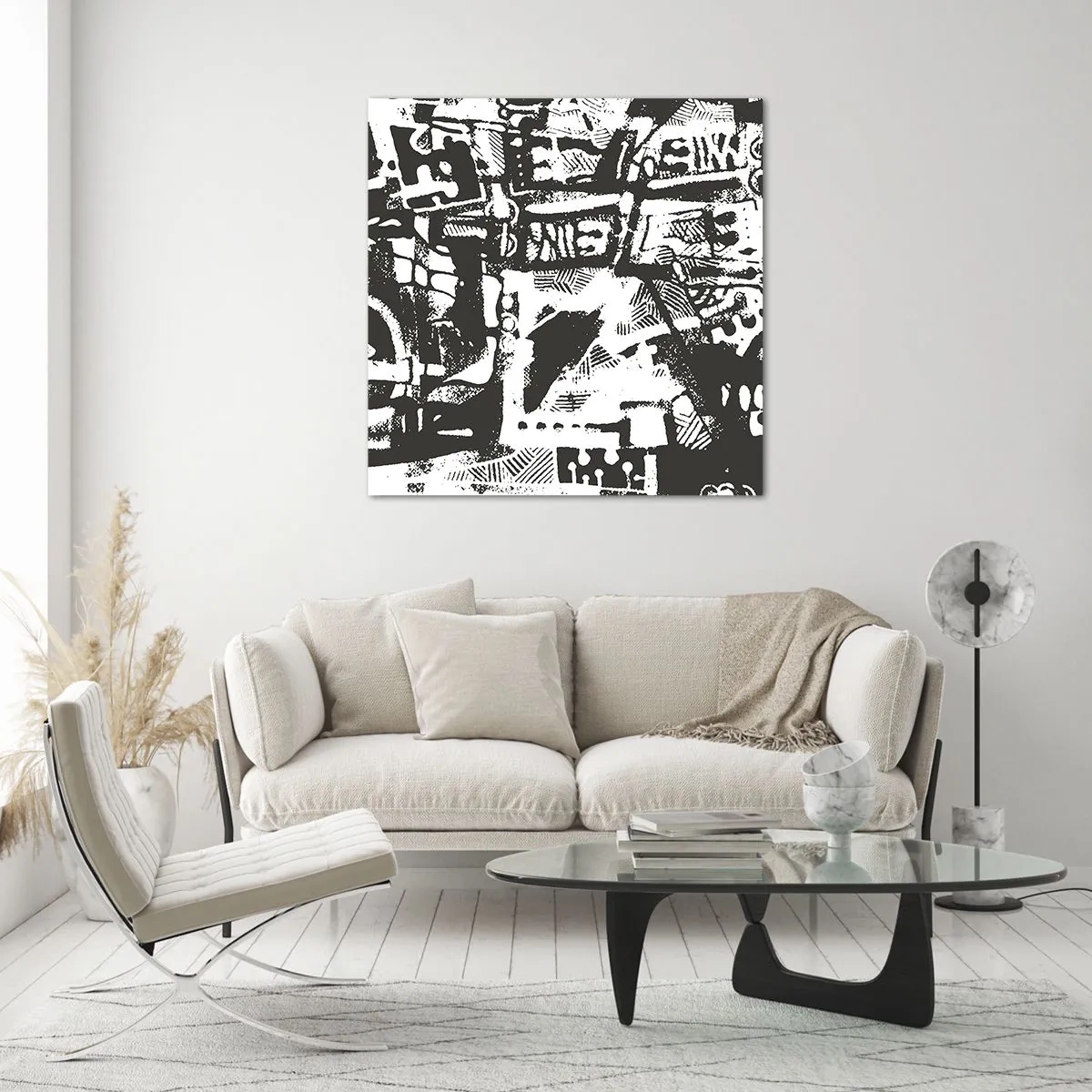 Obraz na szkle - Porządek czy chaos? - 40x40 cm