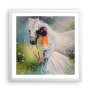 Plakat w białej ramie - Jak z pięknego snu - 50x50 cm